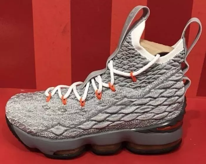 Nike LeBron 15 Wolf Grey Safety ნარინჯისფერი მუქი ნაცრისფერი შავი გამოსვლის თარიღი