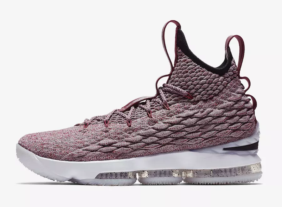 Nike LeBron 15 Червоний Flyknit Білий 897649-201