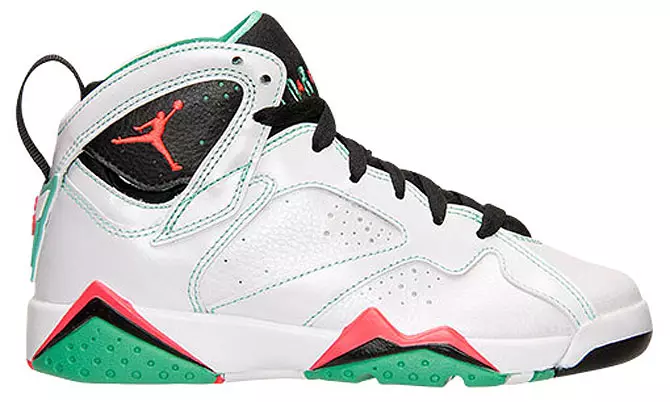 Air Jordan 7 Retro GS E bardhë Infra të kuqe Verde e zezë