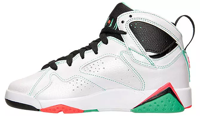 Air Jordan 7 Retro GS màu trắng hồng ngoại đen Verde