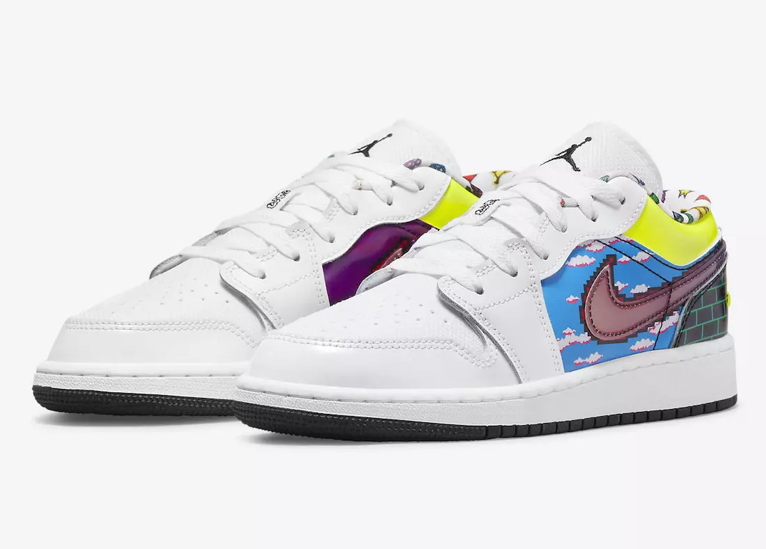 Air Jordan 1 Low voor kinderen met videogamethema