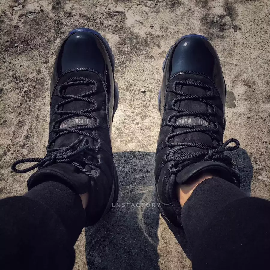 Prom Night Air Jordan 11 Schwarz 378037-005 On-Feet-Look