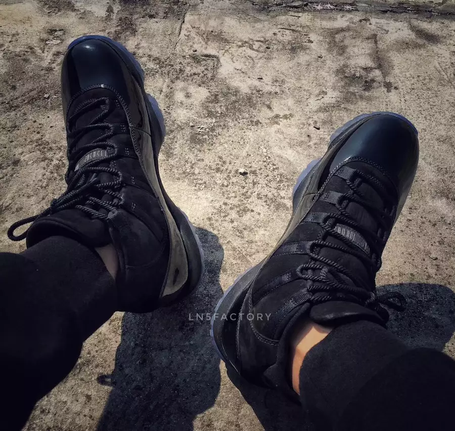 Balo Gecesi Air Jordan 11 Siyah 378037-005 Ayak Üstü Görünüm