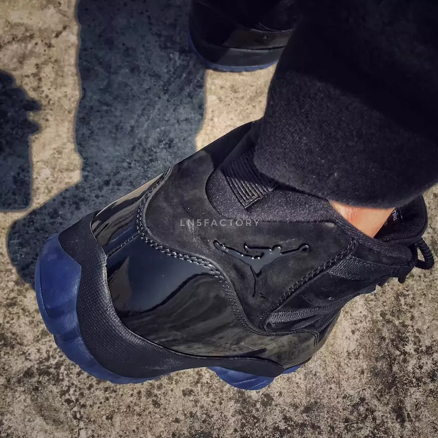 Prom Night Air Jordan 11 Sort 378037-005 On-Feet