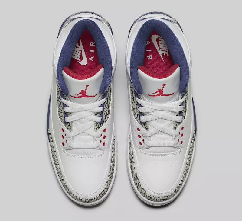 1988 Eredeti Air Jordan 3 True Blue Nike Air