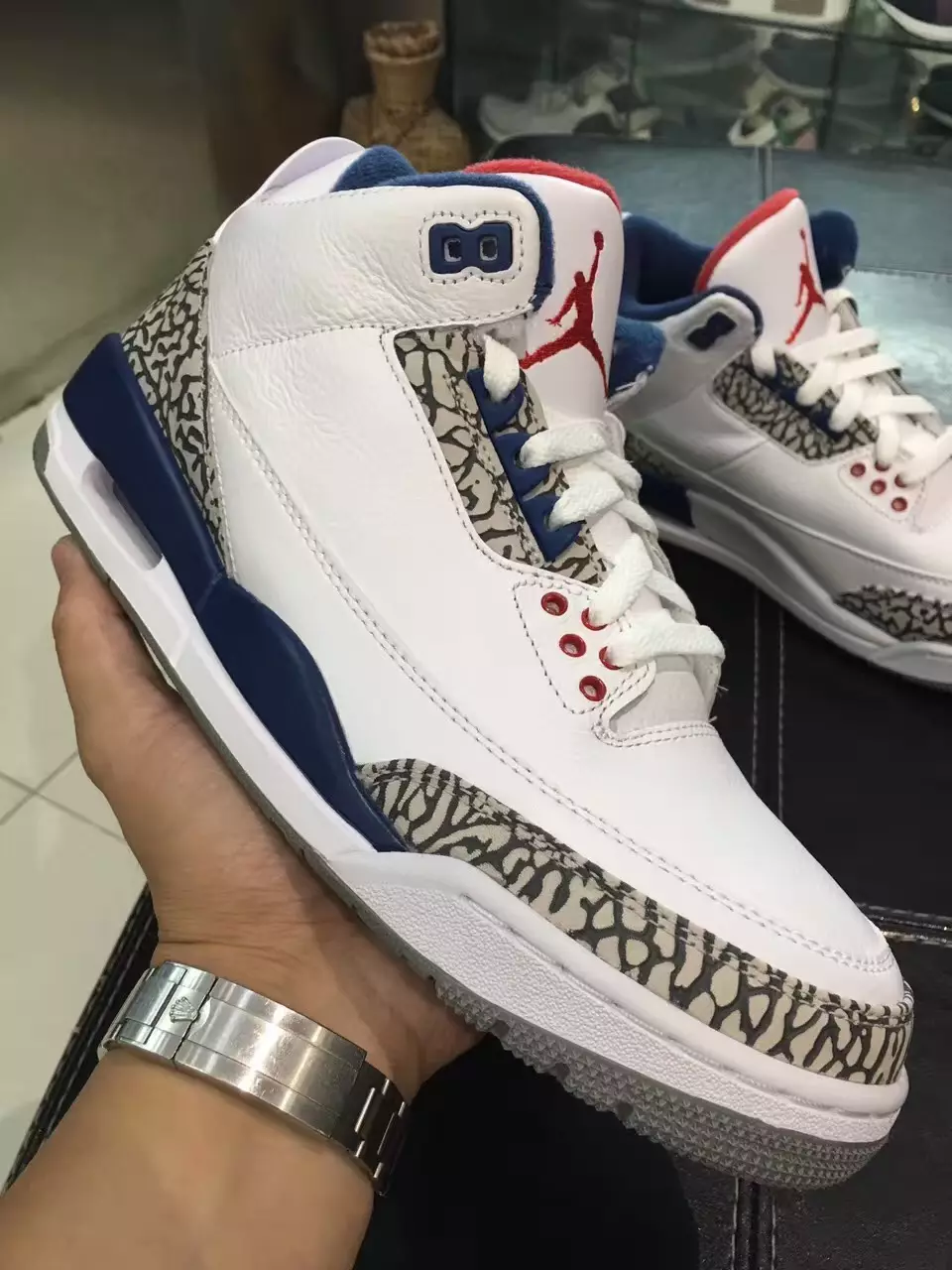 Aer Jordan 3 Retro OG Fíor Gorm