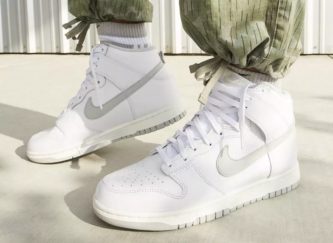 Nike Dunk High Vit Grå DD1869-111 Utgivningsdatum Pris