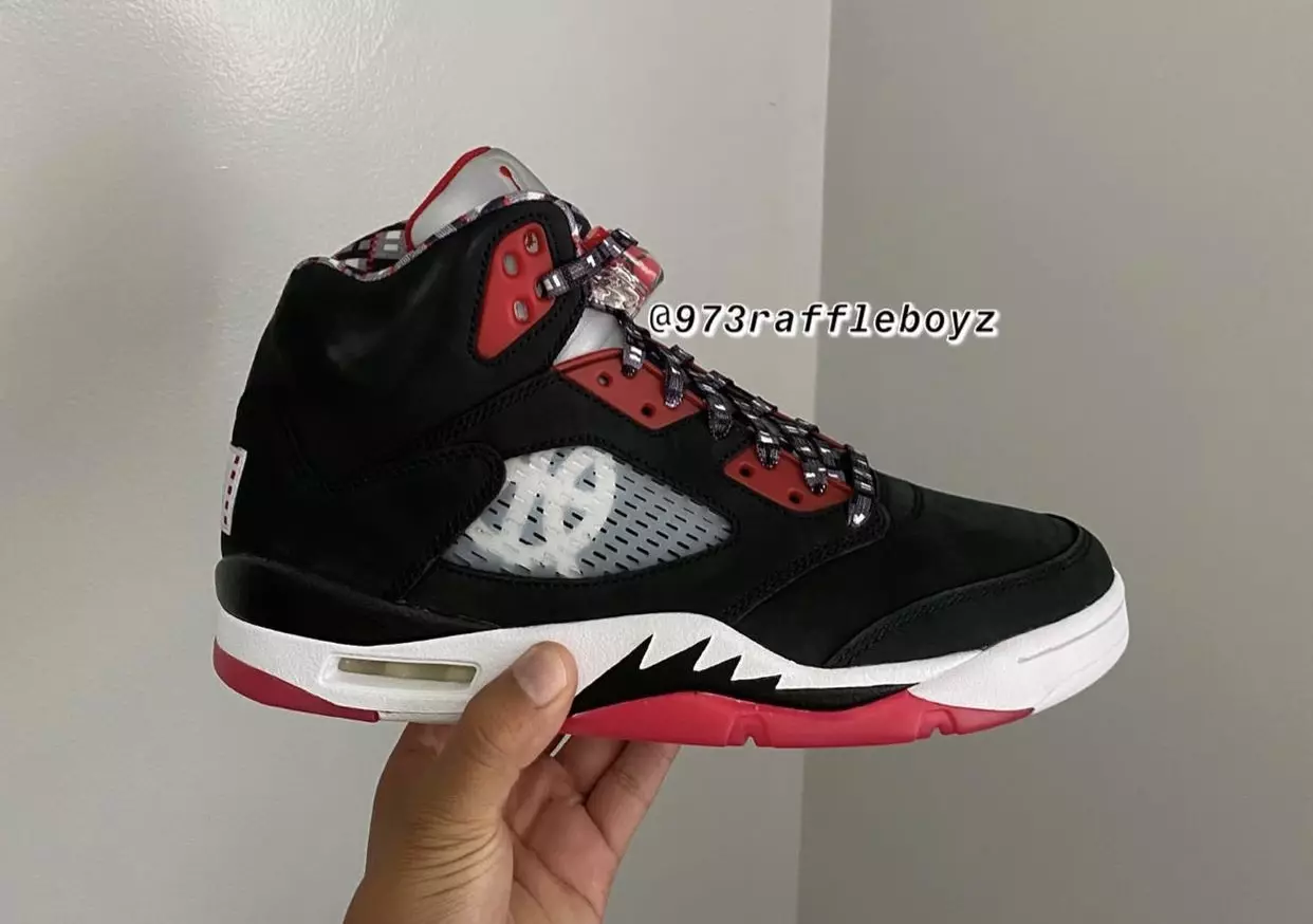 Air Jordan 5 Quai 54 qora do'stlar oilasi