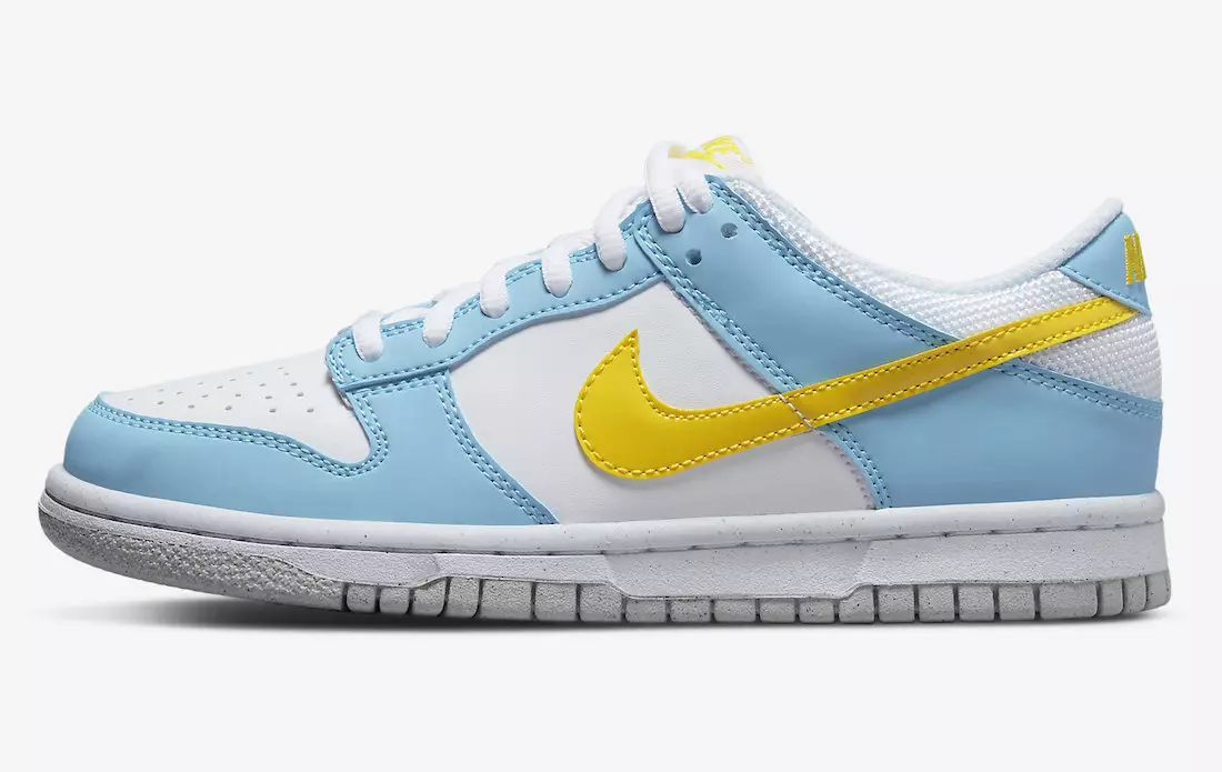 Nike Dunk Low Next Nature White Blue Yellow DX3382-400 Ngày phát hành