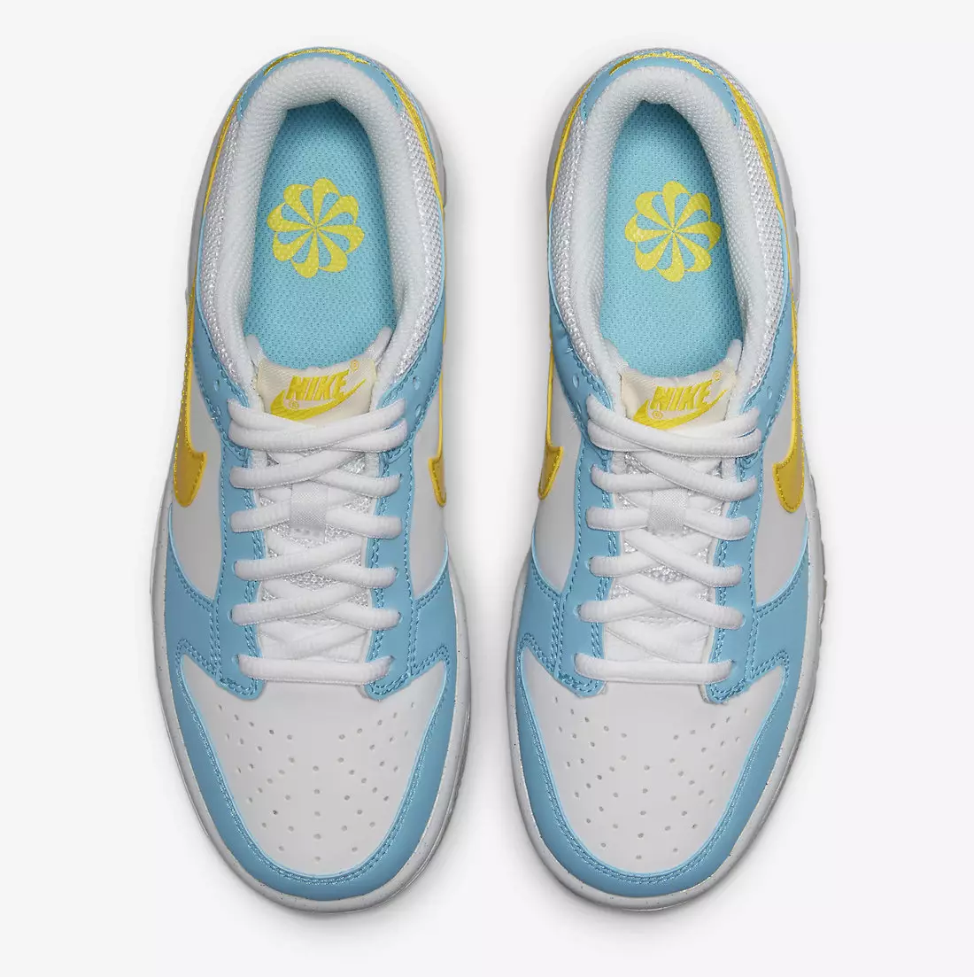 Nike Dunk Low Next Nature Blanche Bleu Jaune DX3382-400 Date de sortie