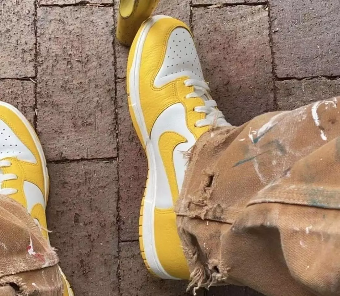 Nike Dunk Low Amarillo Blanco Primer Vistazo