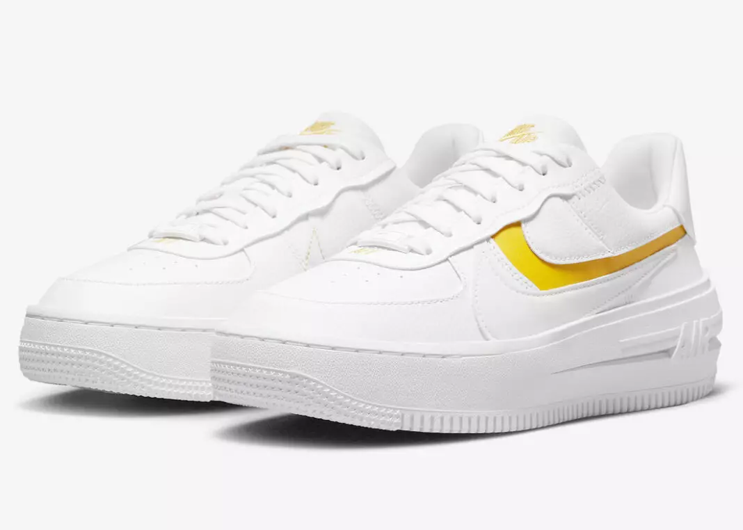 Nike Air Force 1 PLT.AF.ORM 흰색 노란색 황토 DJ9946-102 발매일