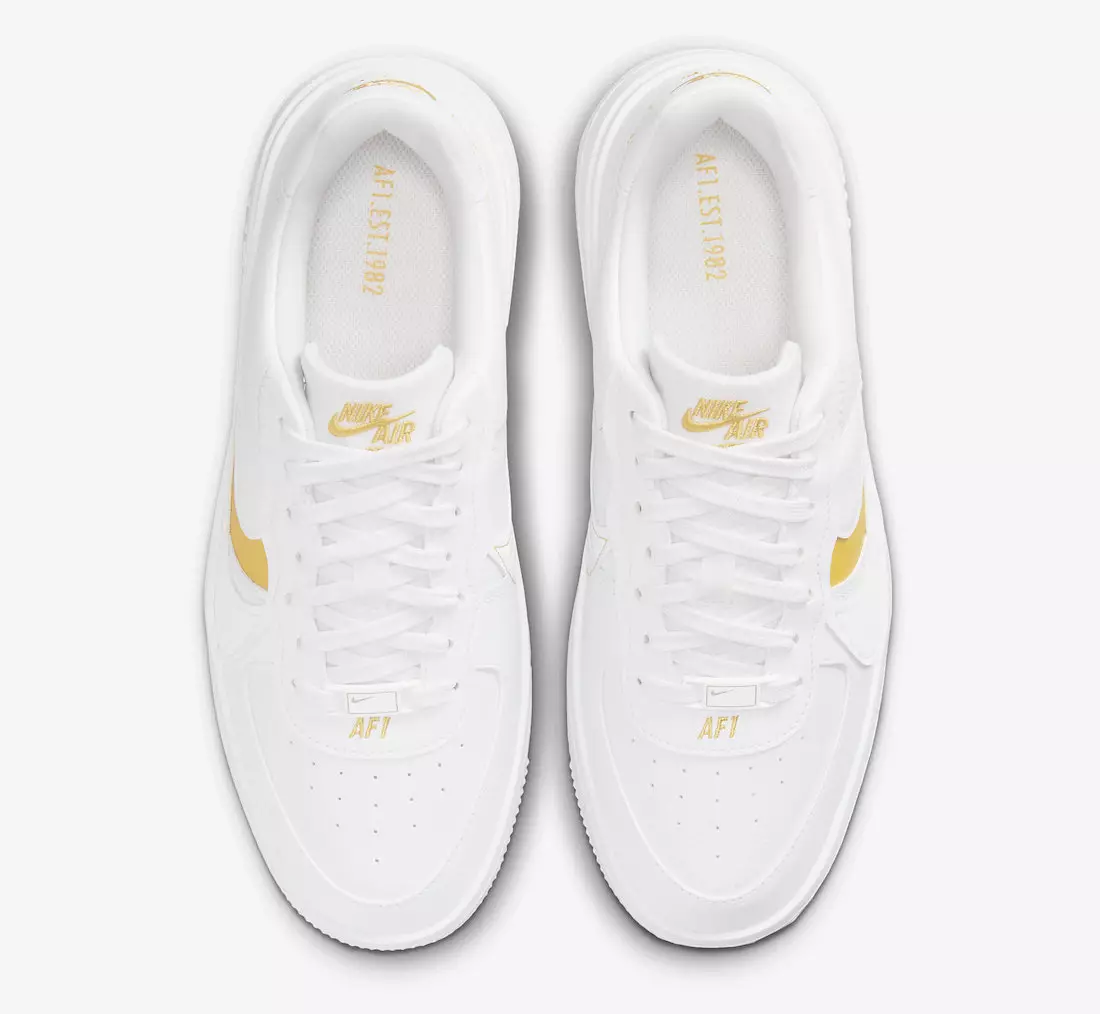 Nike Air Force 1 PLT.AF.ORM White Yellow Ocher DJ9946-102 Чыгарылган датасы