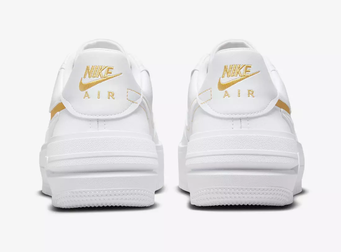 Nike Air Force 1 PLT.AF.ORM თეთრი ყვითელი ოხერი DJ9946-102 გამოშვების თარიღი