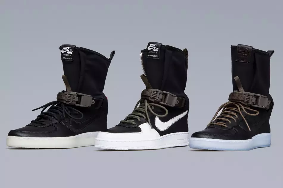 Детален поглед на ACRONYM x Nike AF1 Downtown Hi SP