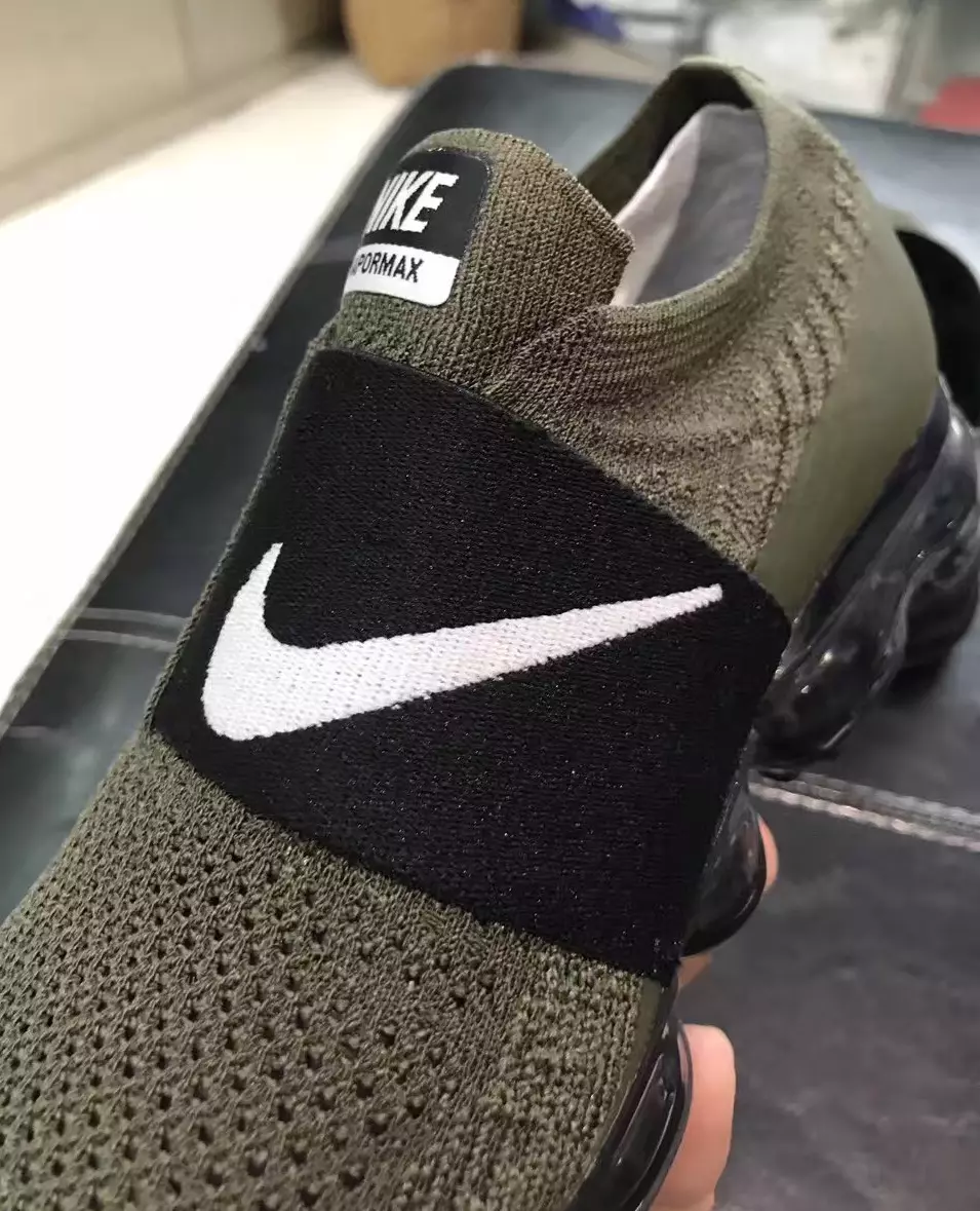 Ремінець Nike Air VaporMax Olive Black без шнурівки