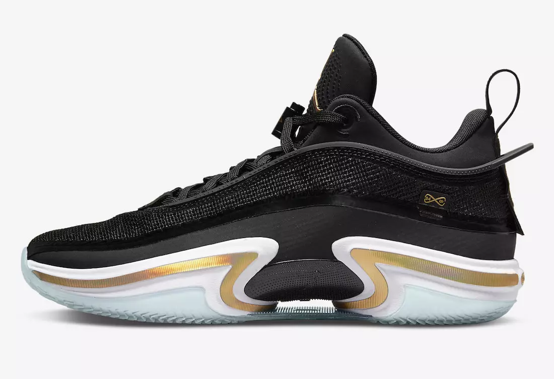 Air Jordan 36 Low Black Metallic Gold White DH0833-071 تاريخ الإصدار