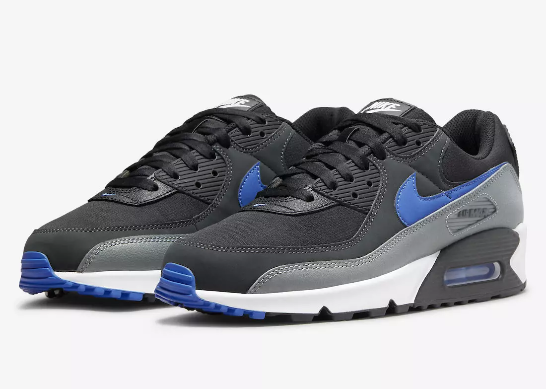 משטחי Nike Air Max 90 בשחור, אפור וכחול