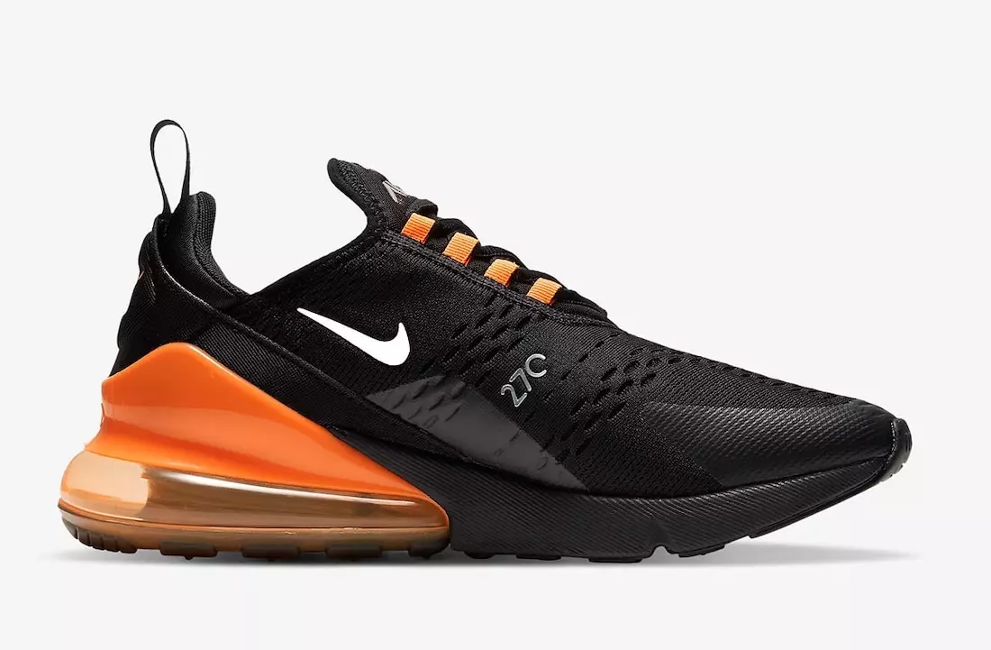 Nike Aeir Max 270 Black Orange DC1938-001 Dáta Eisiúna