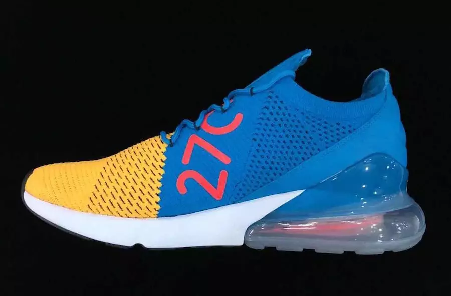 Nike Air Max 270 Flyknit Blue Yellow