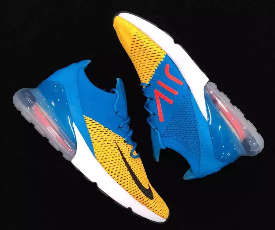 Nike Air Max 270 Flyknit Blu Giallo