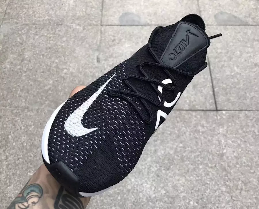 Nike Air Max 270 Flyknit must valge