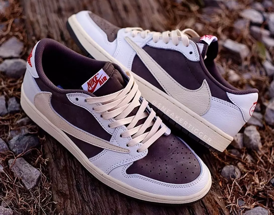 Travis Scott Air Jordan 1 Tarikh Tayangan Mocha Terbalik OG Rendah