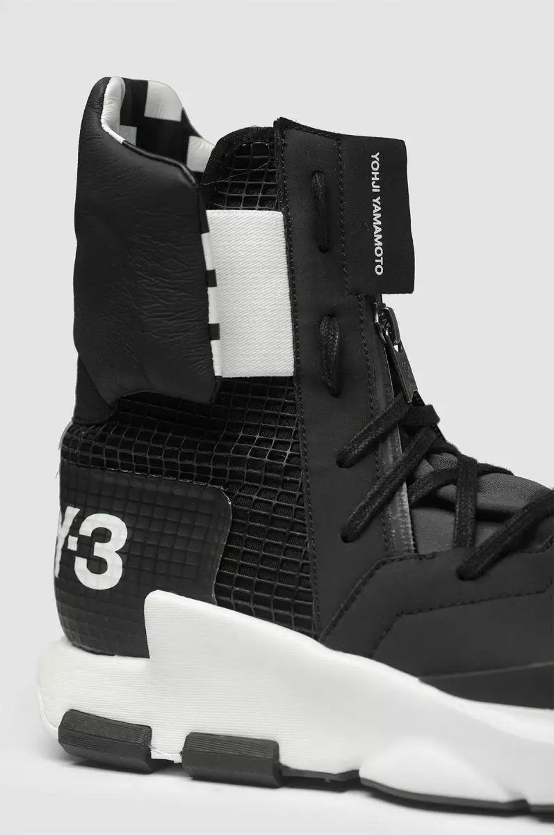 adidas Y-3 Noci Tinggi Hitam Putih