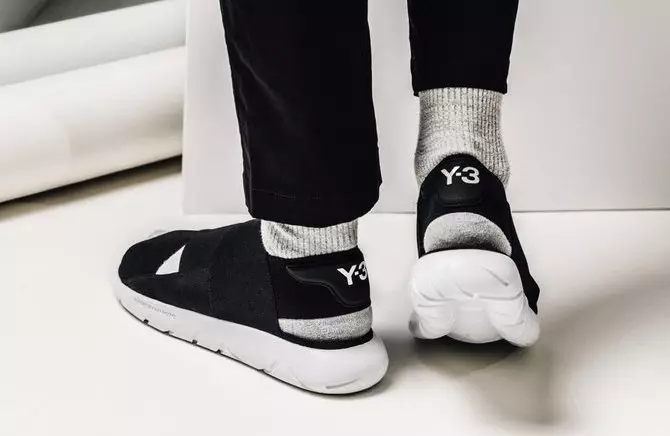 adidas Y-3 Qasa Sandal Core црно бело