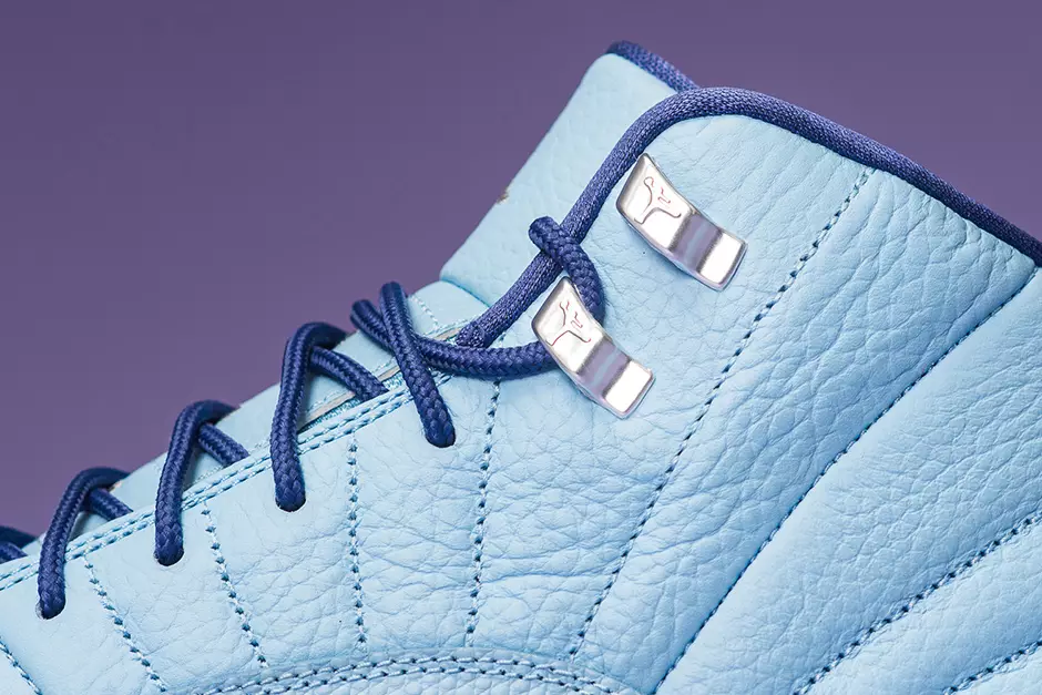 Air Jordan 12 Blue Cap ခရမ်းရောင် ဖုန်မှုန့်