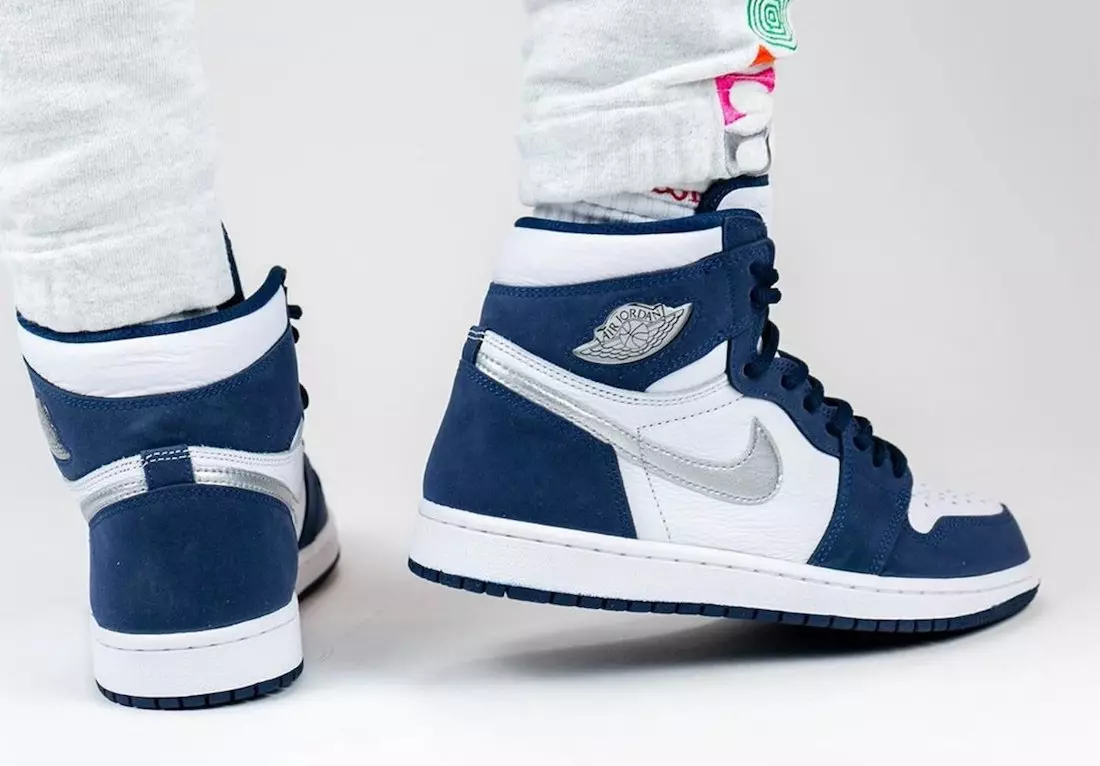 Air Jordan 1 High OG CO JP Japan Midnight Navy DC1788-100 Датум на издавање On-Feet