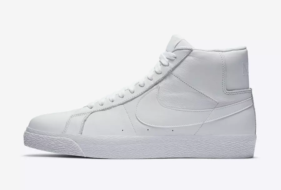 Nike SB Zoom Blazer Mid Triple White 864349-105 Թողարկման ամսաթիվ