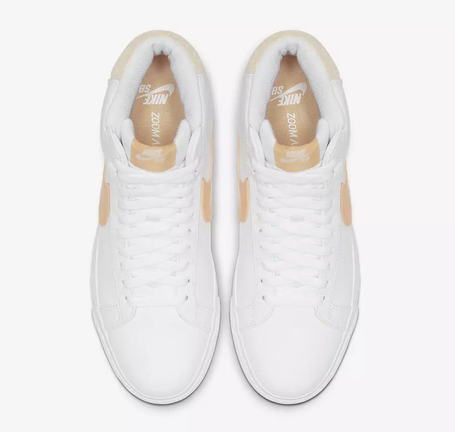 Nike SB Blazer Mid White Core Gold CJ6983-102 תאריך שחרור