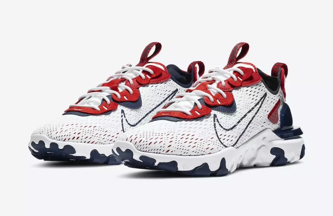 Nike React Vision White Navy Red CW7355-100 გამოშვების თარიღი