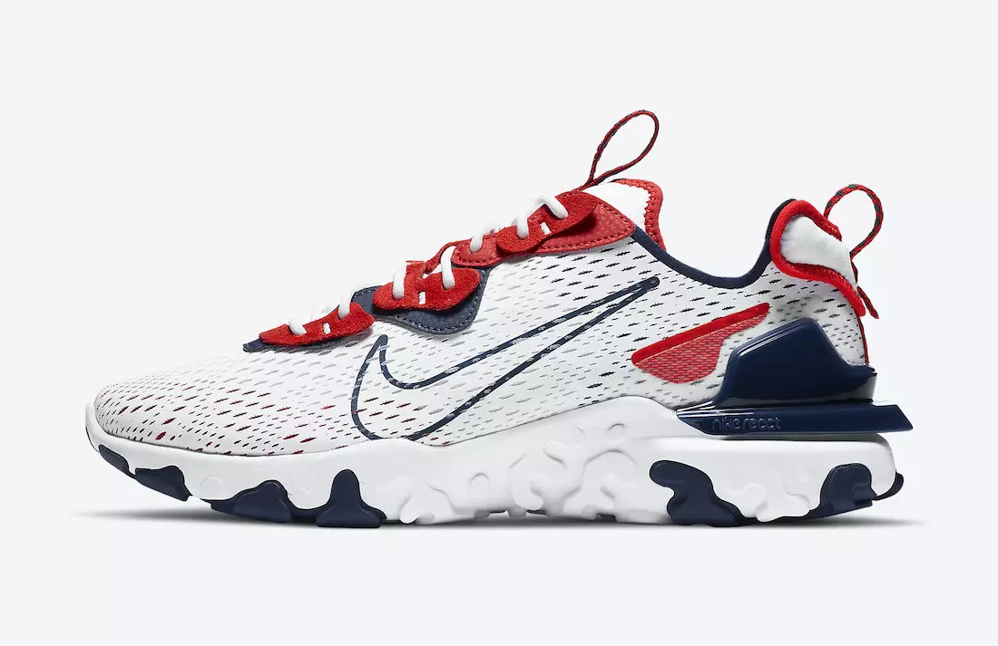 Nike React Vision White Navy Red CW7355-100 Թողարկման ամսաթիվ