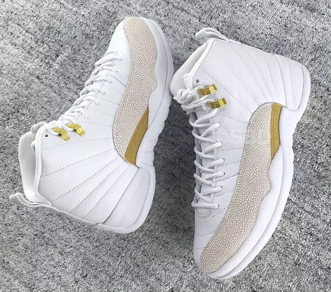 Dáta Eisiúna OVO Air Jordan 12 White Gold