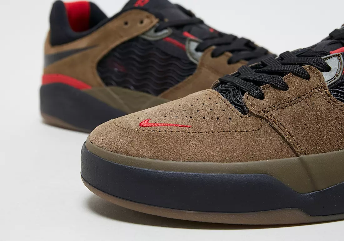 Nike SB Ishod Light Olive Black Varsity Red DC72320-300 Чыгарылган күнү