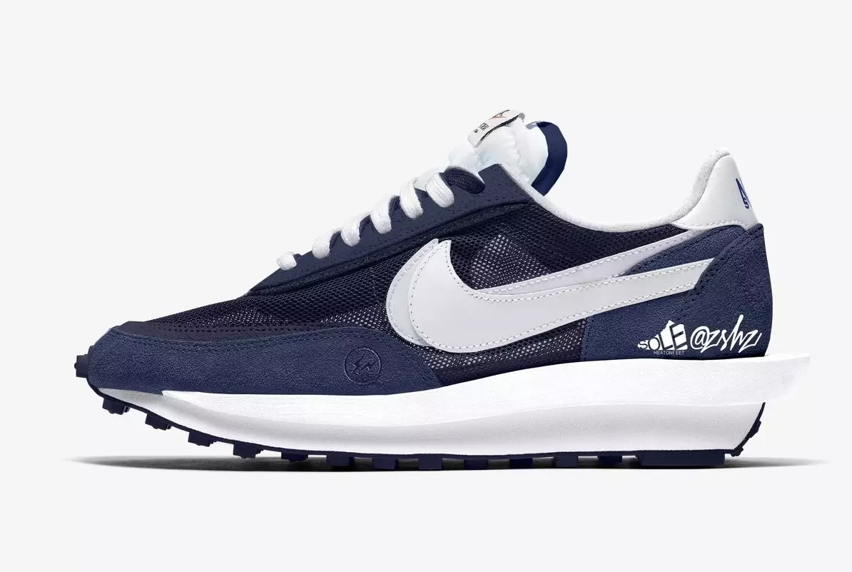 Fragmenta Sacai Nike LDWaffle DH2684-400 izlaišanas datuma makets