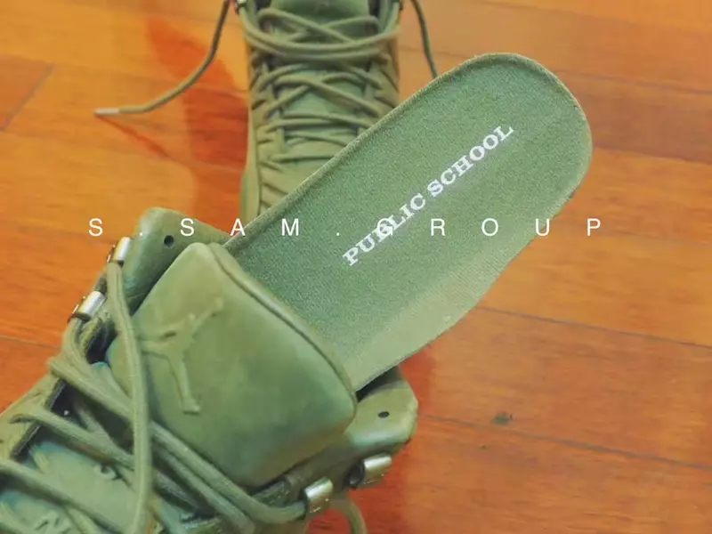 Ngày phát hành màu Olive PSNY Air Jordan 12 Insole