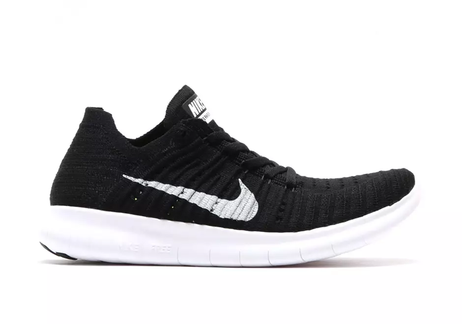 Nike Free RN Flyknit WMNS Hitam Putih