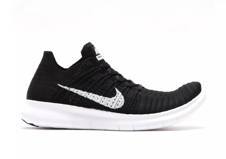 Nike Free RN Flyknit Hitam Putih