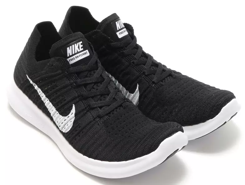 Nike Free RN Flyknit Hitam Putih