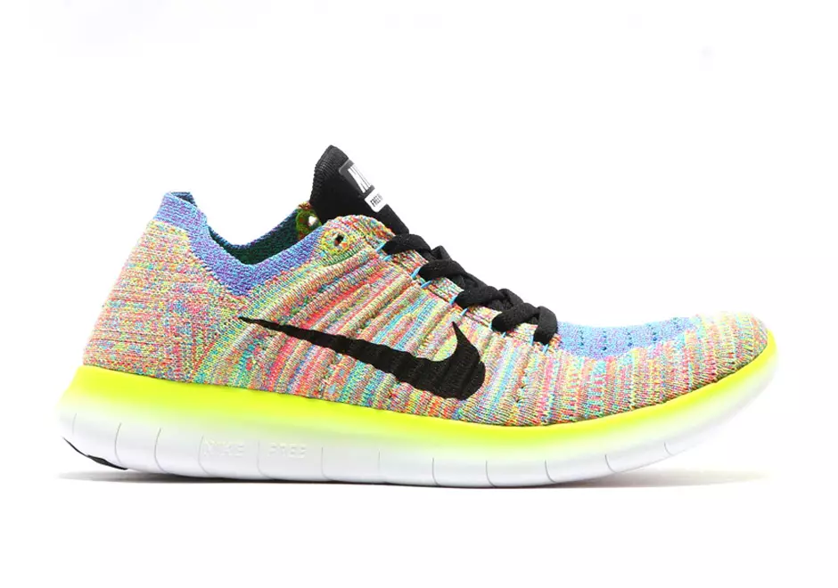 Nike Free RN Flyknit WMNS Mavi Glow Hiper Punch