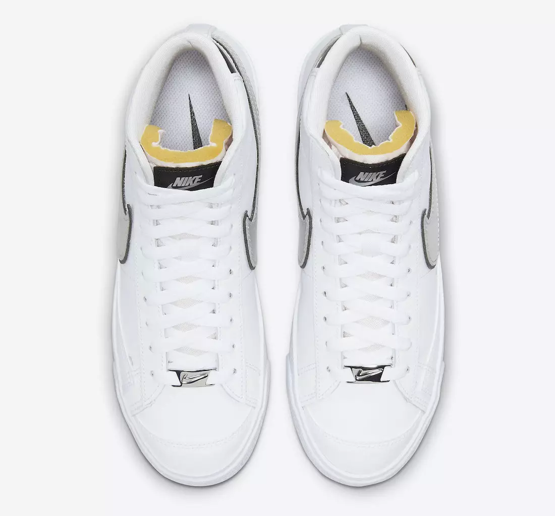 Nike Blazer Mid 77 Branco Prata DH0070-100 Data de Lançamento