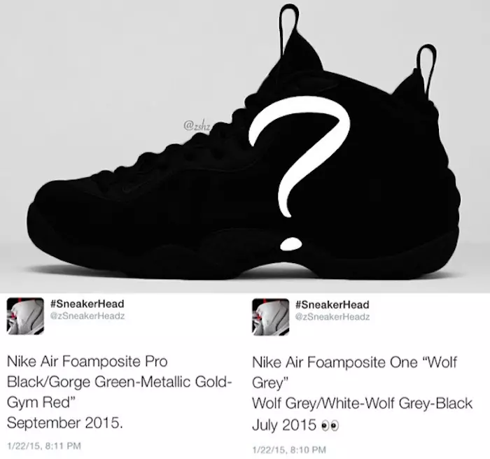 Nike Air Foamposite 2015 megjelenések