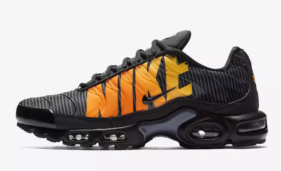 Nike Air Max Plus csíkos fekete narancssárga AT0040-002 Megjelenés dátuma Ár