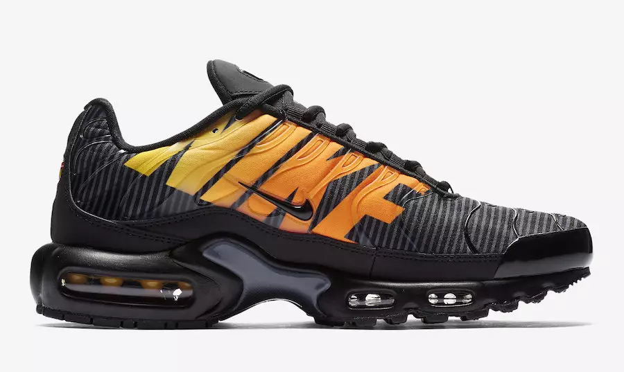 Nike Air Max Plus Listrado Preto Laranja AT0040-002 Data de Lançamento Preço