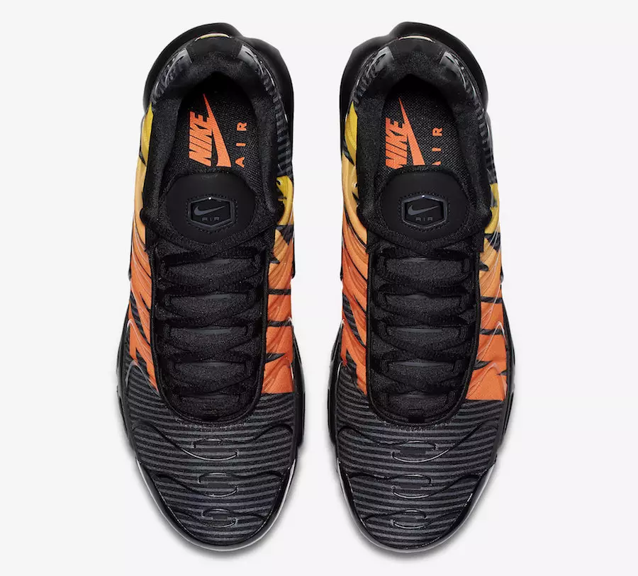 Nike Air Max Plus chiziqli qora apelsin AT0040-002 Chiqarilgan sanasi narxi