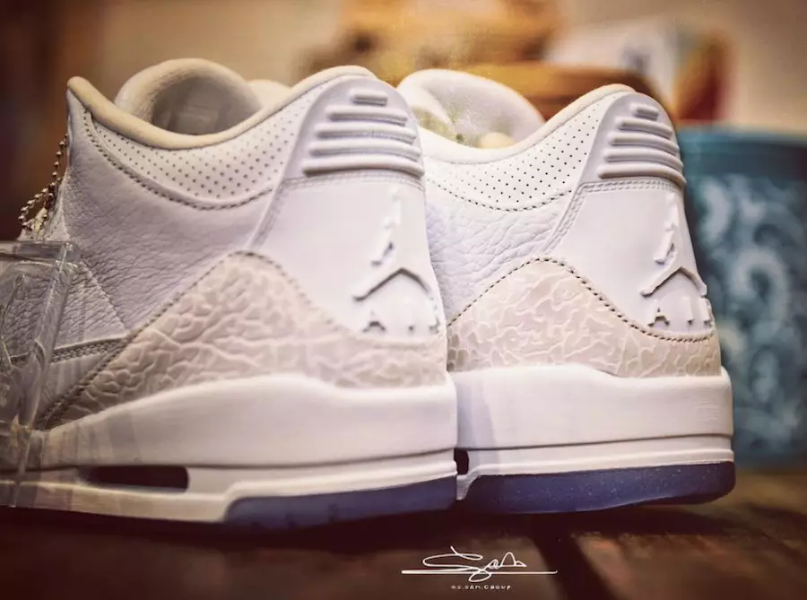 Air Jordan 3 тройной белый