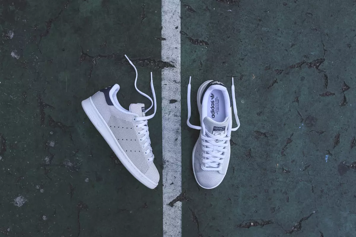 adidas Stan Smith teixit blanc marí